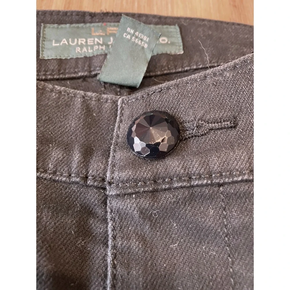 Lauren Ralph Lauren Jeans Co, Trouser Jeans Faceted Buttons Women's Black Size 4